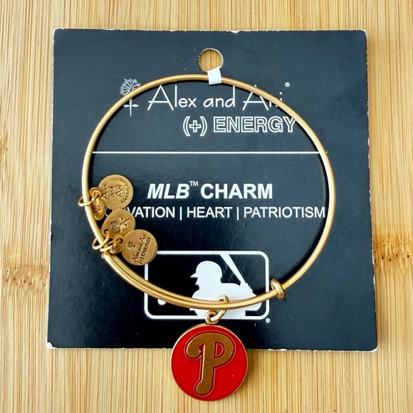Alex and Ani Jewelry - Alex and Ani Gold Bracelet with Red MLB Charm